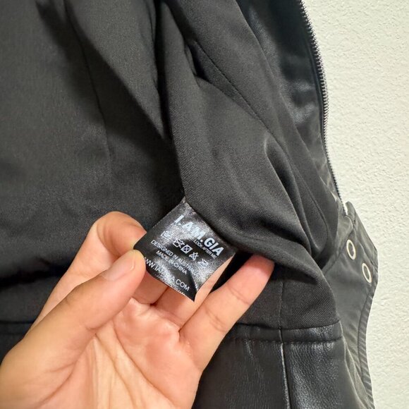 🦋 I AM GIA Reika Black Moto Jacket Medium Retro Whimsygoth Emo Casual Skater - Picture 4 of 6
